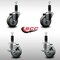 Service Caster 3.5'' SS Gray Poly Wheel Swivel 1-1/8'' Expanding Stem Caster Set 2 Brakes, 4PK SCC-SSEX20S3514-PPUB-2-TLB-2-118 - alternate 4